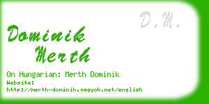 dominik merth business card